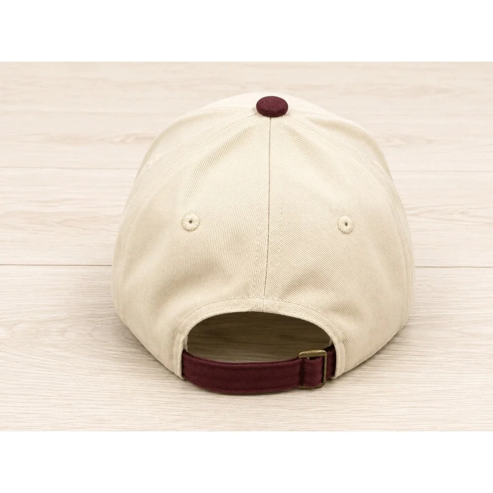 Zenana Jesus Saves I Spend Embroidered Baseball Cap Beige Burgundy New